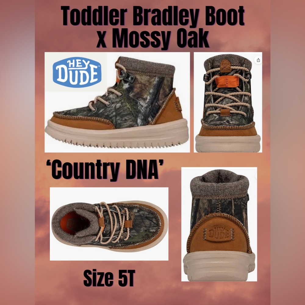 Limited Edition Hey Dude Toddler Bradley Boot x Mossy Oak in Country DNA